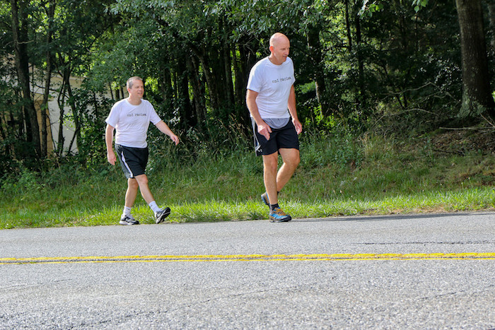 Dr. Downs and Chuck Burch finishing 5K
