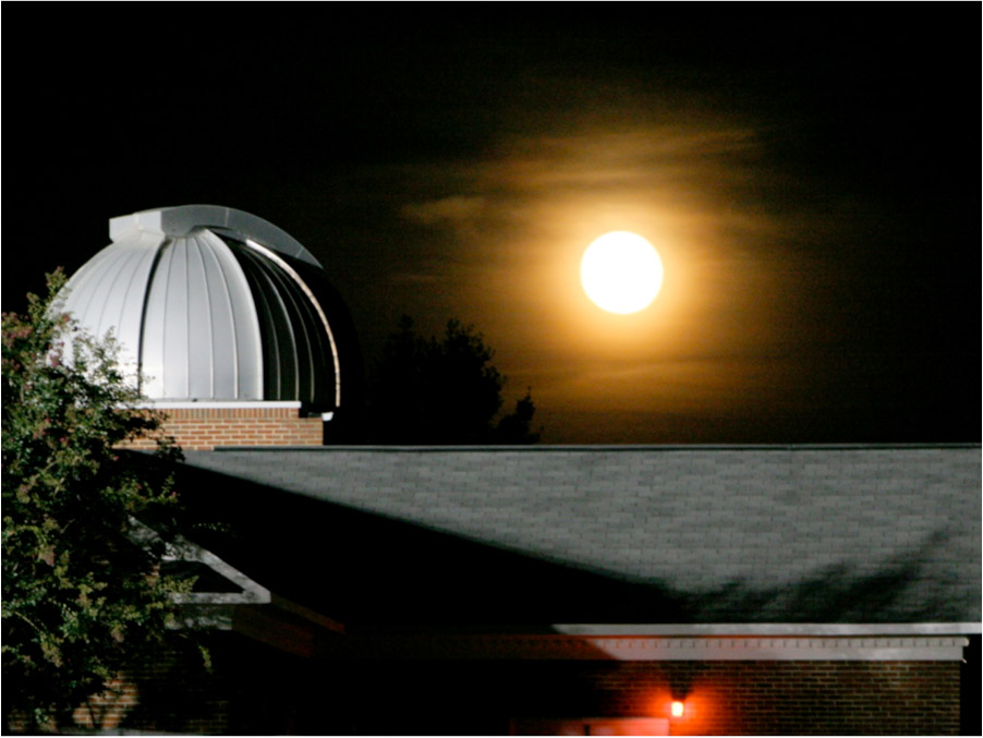 Williams Observatory at night