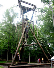 Photo of the Alpine Tower at the Broyhill Adventure Course at Gardner-Webb University