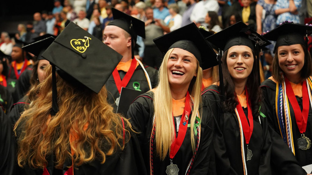 female students graduating
