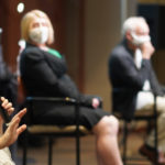 The panelists for the debate watching event