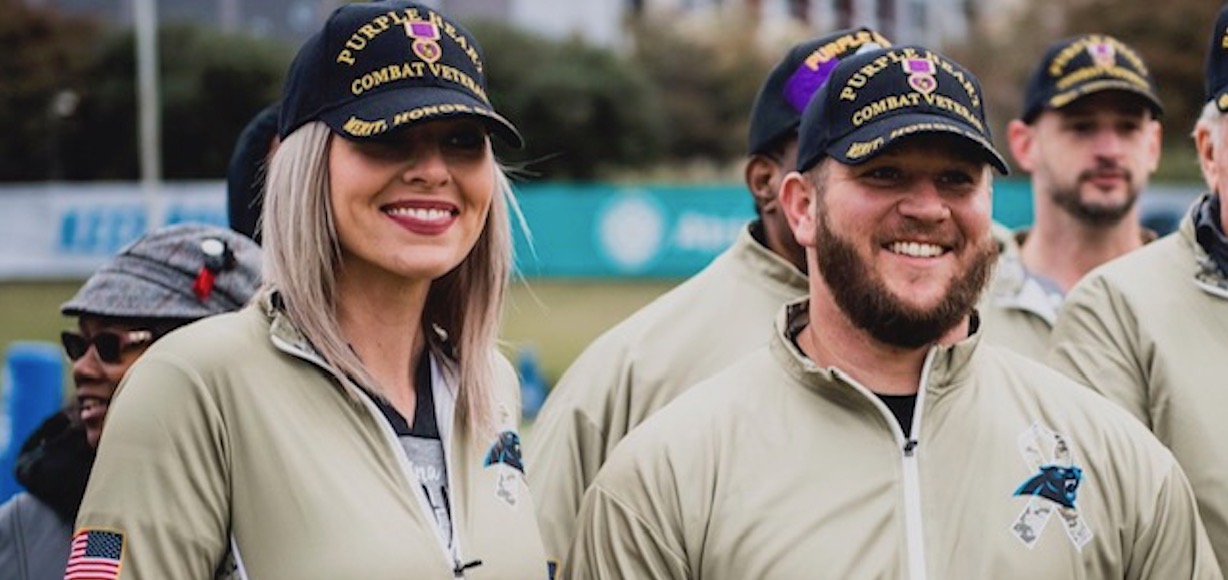 Samantha and Benjamin are honored as purple heart veterans