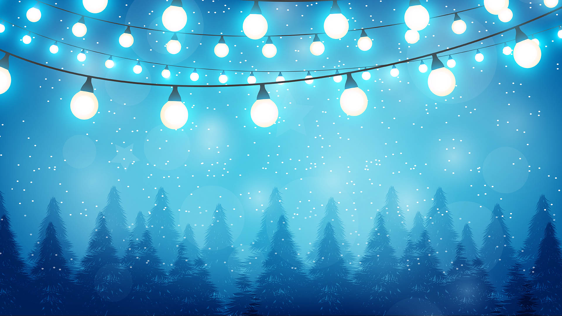 Holidays lights and trees background image