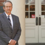 Mike Hardin stands outside Webb Hall