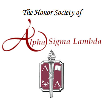 The logo for Alpha Sigma Lambda Honor Society