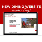 campus dining new website on a laptop screen