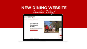 campus dining new website on a laptop screen