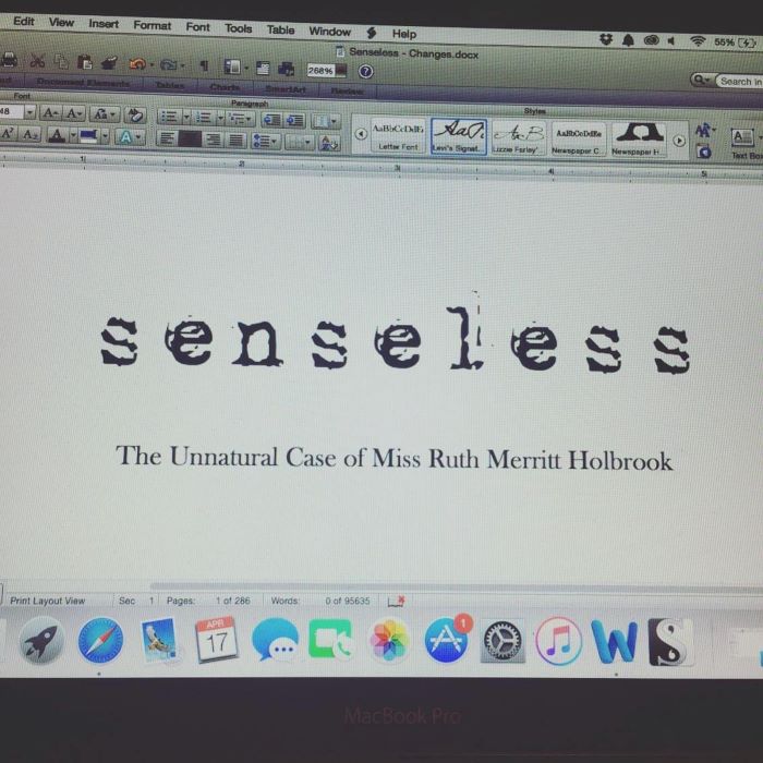 Computer screenshot of the title page for Brianna's Book on Wattpad