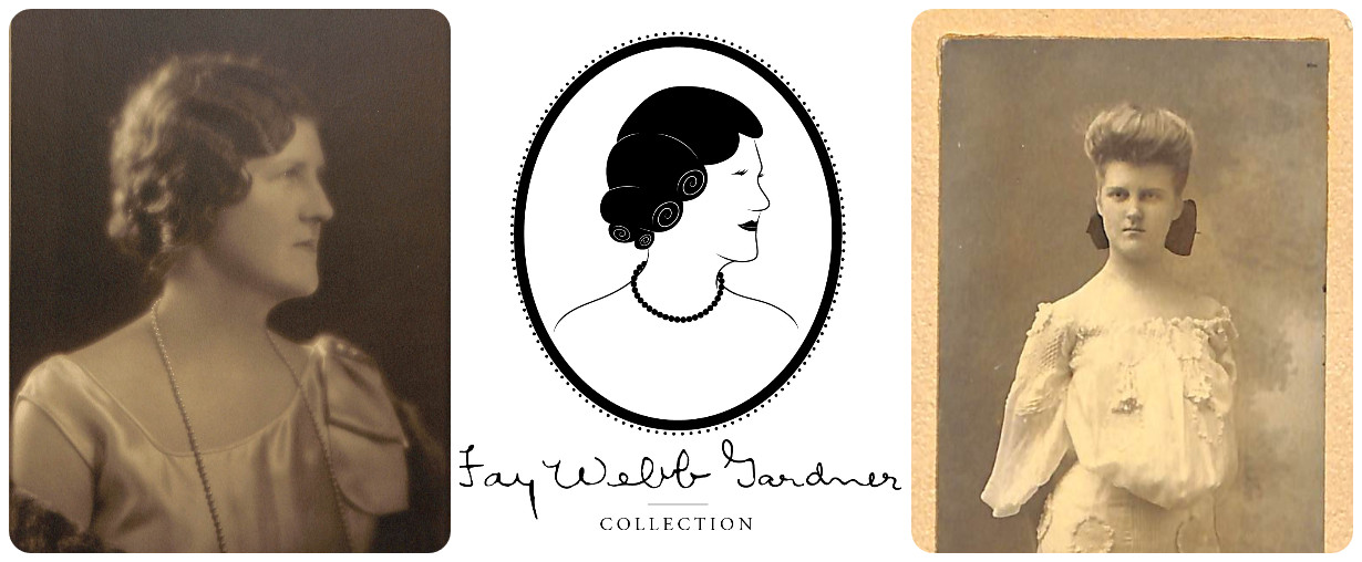 A collage featuring photos of Fay Webb Gardner and the logo for the library's digital collection
