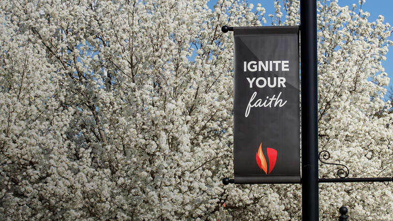 Zoom Background - Ignite your faith banner