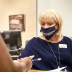 Eva Self teaches her class at the community college