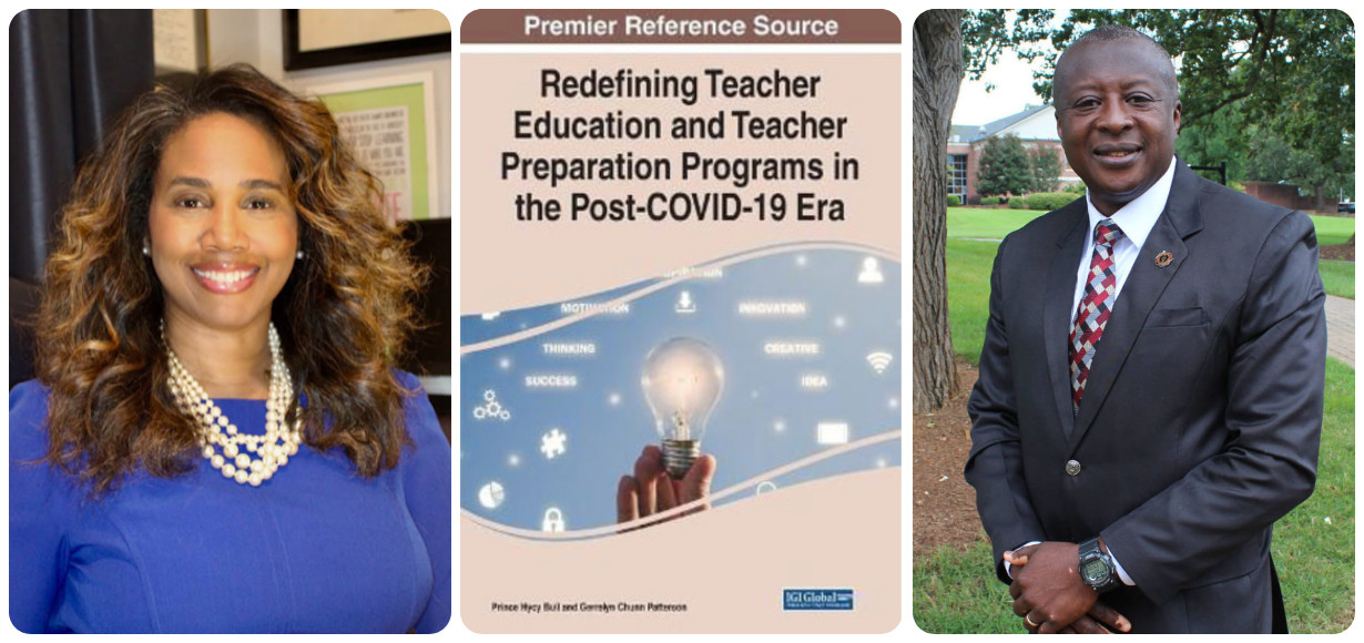 A collage featuring Dr. Patterson on the left, the book cover in the middle and Dr. Bull on the right