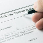 hand signing last will and testament