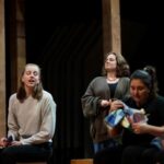 The quilters all-female cast rehearses the musical.
