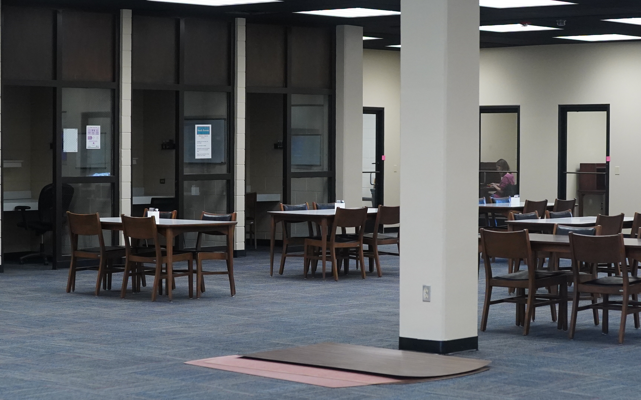 the new look of the library's third floor