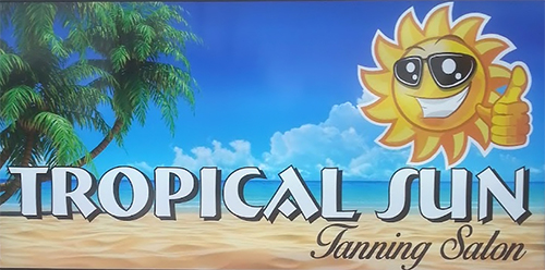 Tropical Sun Tanning Salon Sign
