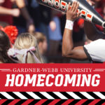 gwu cheerleading squad at homecoming