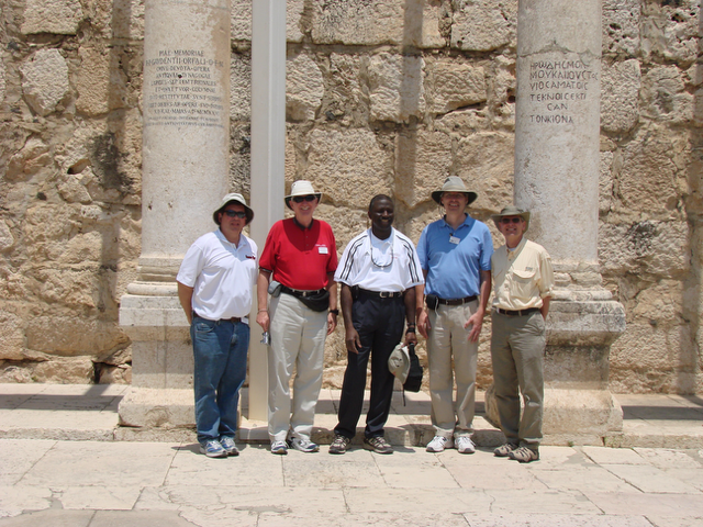 Robert Canoy on right in holy land
