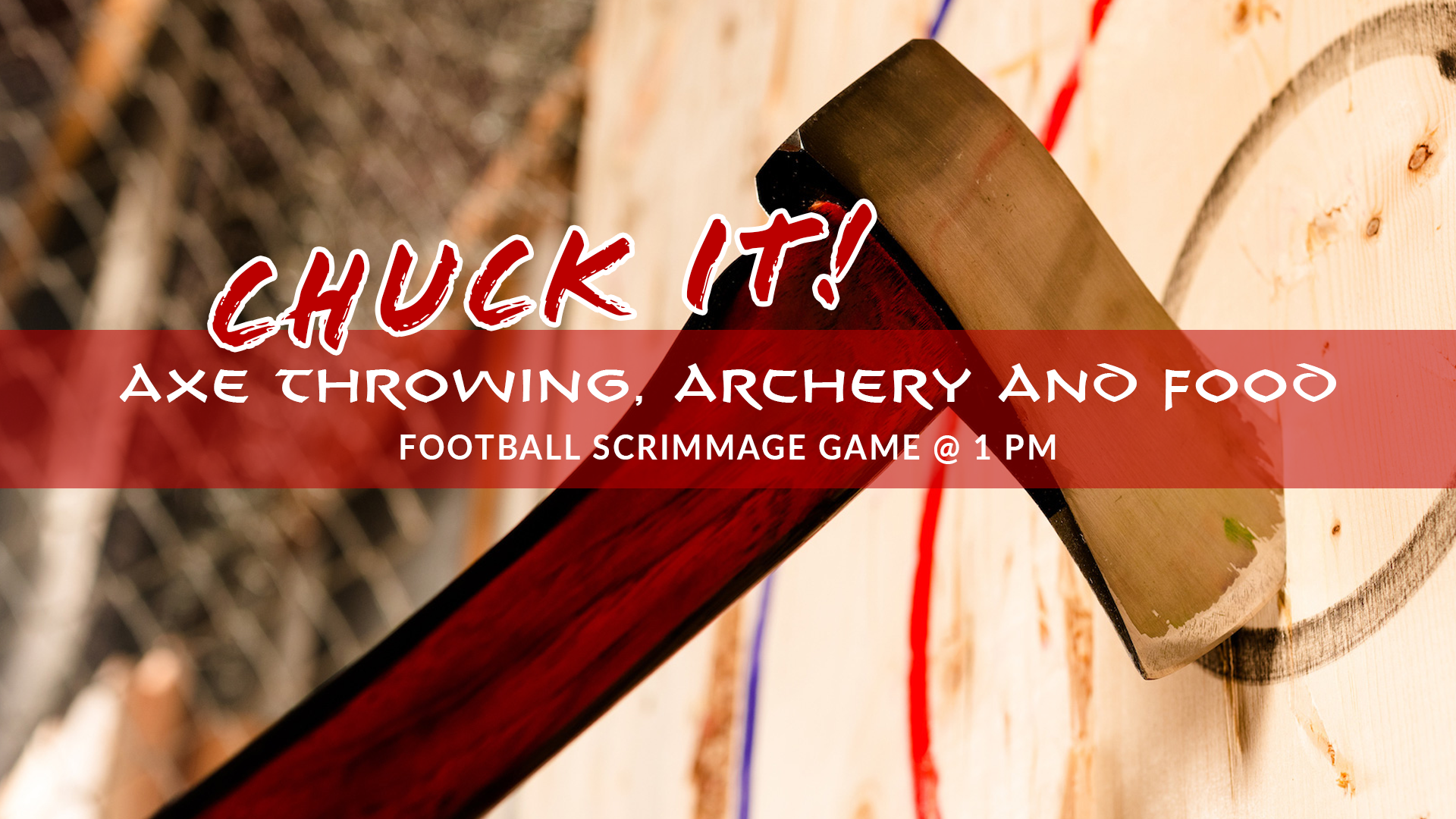graphic for axe throwing event