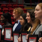 The Ignite Excellence Winners pose for a picture at Convocation