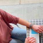 student on a laptop