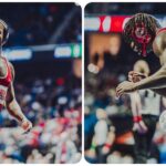 A collage of the two wrestlers - Mosley on left and Anderson on the right