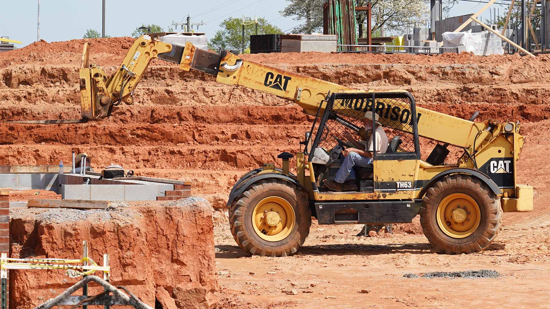 construction at brinkley amphitheater site