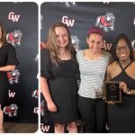 two photos featuring the winners of the club awards