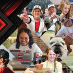 collage of students on campus