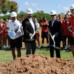 Dignitaries break ground for soccer field house