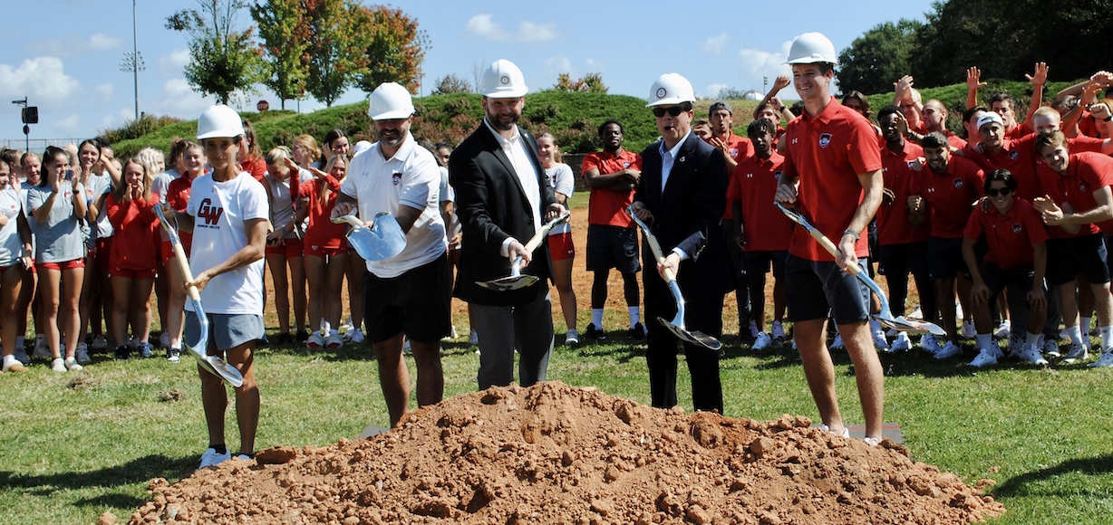 Dignitaries break ground for soccer field house