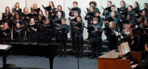 The GWU choir sings at last year's festival of lights.