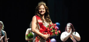 The pageant winner poses after being named Miss GWU