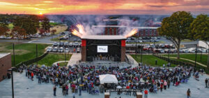 The Brinkley Amphitheatre with Ricky Skaggs performing in front of a sold-out crowd