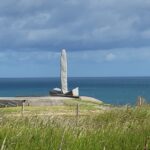 The monument on the beach in Normandy