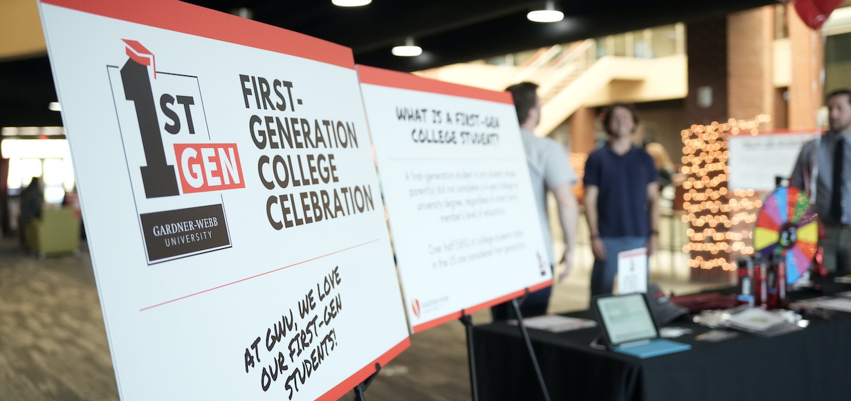 a poster celebrating first-gen students