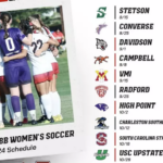 women's soccer graphic with schedule