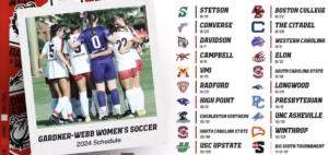 women's soccer graphic with schedule