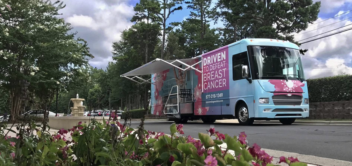 the 3D mammography bus