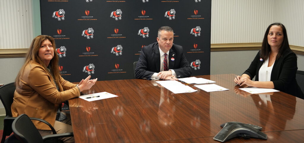 GWU officials participate in virtual signing