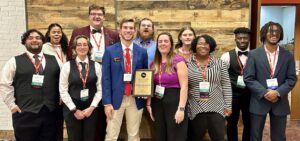 Members of the Gardner-Webb NAfME pose with their award