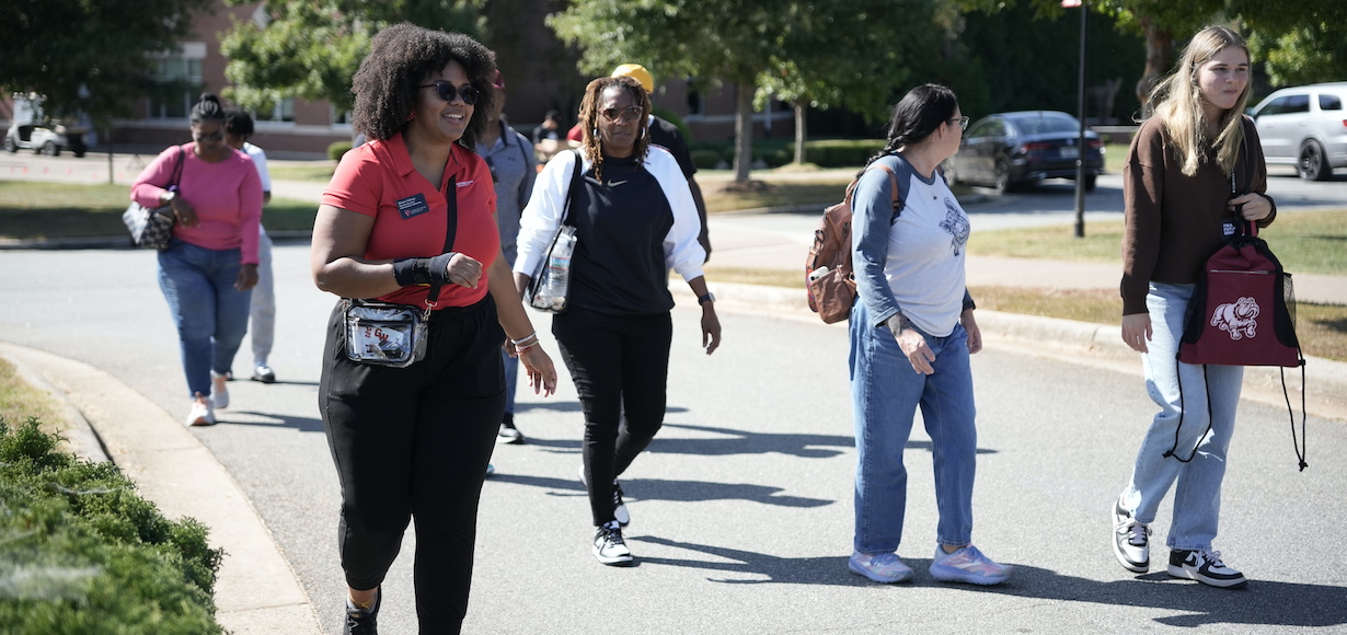 Students tour campus