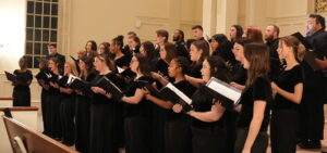 The University Chorales sing in Dover Chapel.