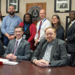 Gardner-Webb Deans and representatives of the Workforce Development Board pose after the signing