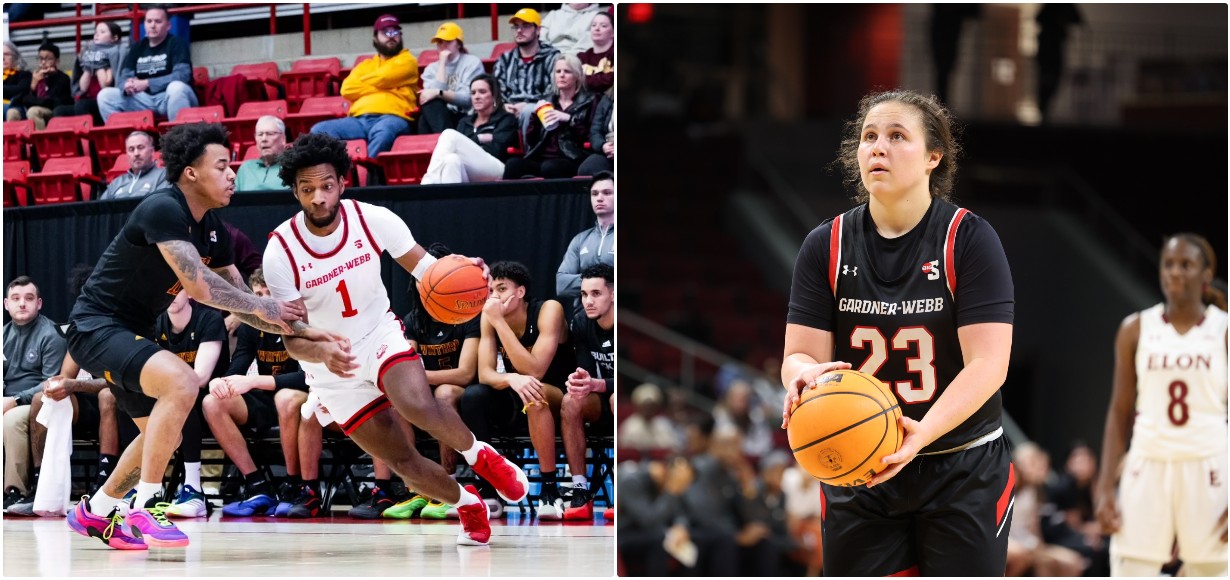 a college of a men's and women's basketball game