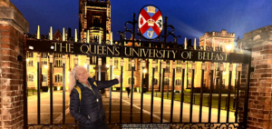 Alana Dagenhart poses outside Queens University Belfast