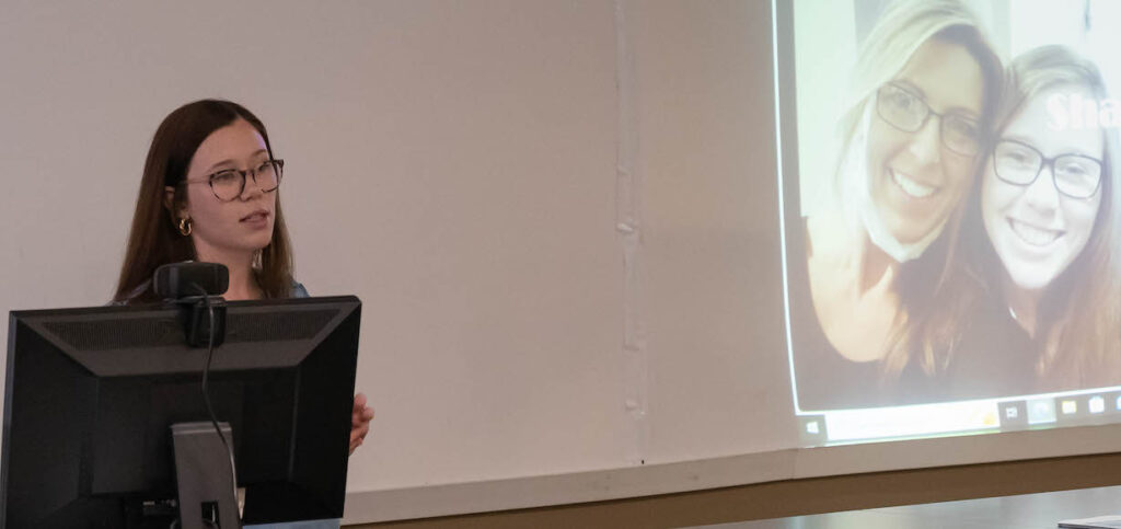 Chelsea Sexton talking about her power point