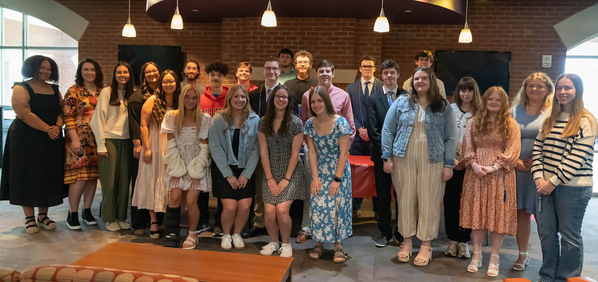 a group shot of the new members of Sigma Zeta