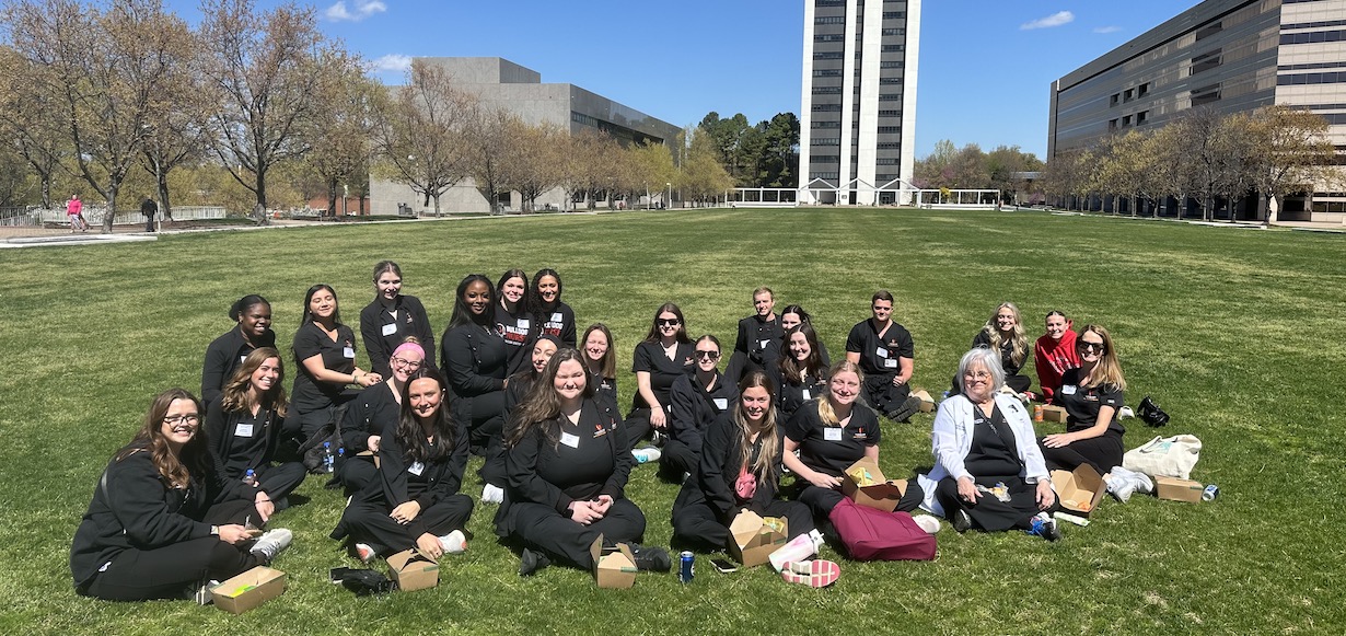 nursing students on the legislative lawn