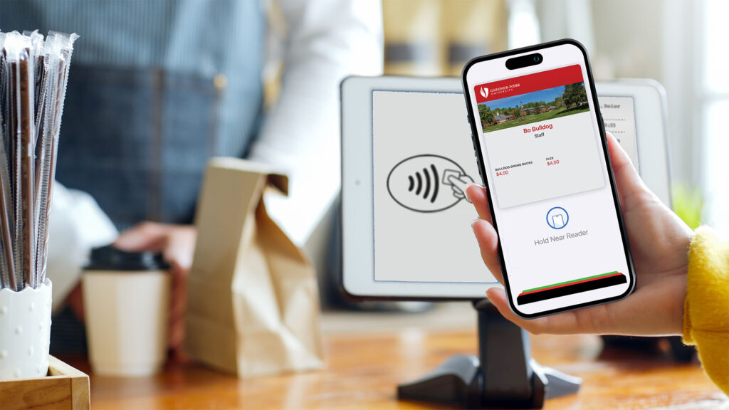 Bo the Bulldog Digital Wallet ID making payment